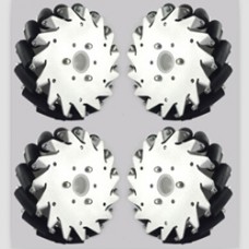 (6 inch)152mm Aluminum Mecanum Wheels Set (2Left, 2Right) Bush 14165